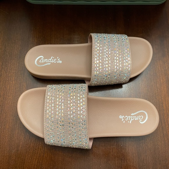 NWOT Vintage Jeweled Sparkly Candie's Sandals - Picture 3 of 8